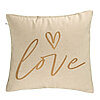 Perna Decorativa, Model Love, 40x40 cm, Bej, Husa Detasabila, Burduf 7 Perna Decorativa