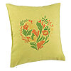Perna Decorativa, Model Love Flowers, 40x40 cm, Verde, Husa Detasabila, Burduf 7 Perna Decorativa