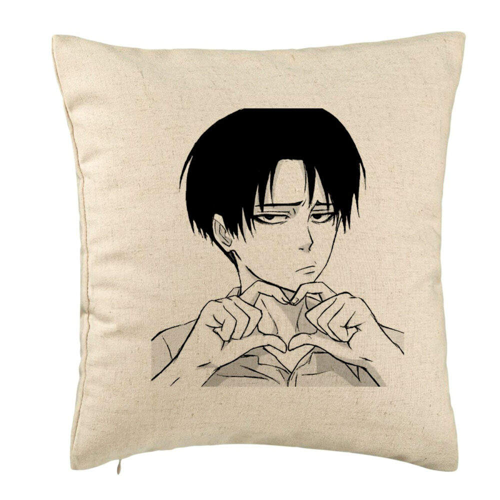 Perna Decorativa, Model Love You Levi, 40x40 cm, Bej, Husa Detasabila, Burduf 5 Perna Decorativa