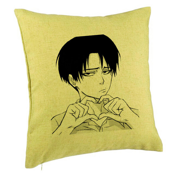 Perna Decorativa, Model Love You Levi, 40x40 cm, Verde, Husa Detasabila, Burduf 5 Perna Decorativa
