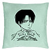 Perna Decorativa, Model Love You Levi, 40x40 cm, Verde Menta, Husa Detasabila, Burduf 22 Perna Decorativa