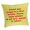 Perna Decorativa, Model Mama Te Iubesc 2, 40x40 cm, Verde, Husa Detasabila, Burduf 7 Perna Decorativa