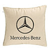 Perna Decorativa, Model Mercedes, 40x40 cm, Bej, Husa Detasabila, Burduf 7 Perna Decorativa