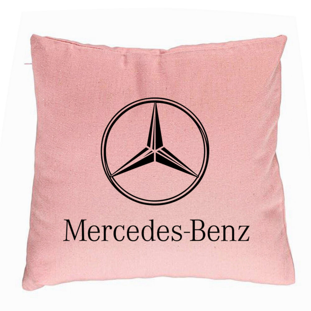 Perna Decorativa, Model Mercedes, 40x40 cm, Roz, Husa Detasabila, Burduf 5 Perna Decorativa