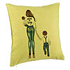 Perna Decorativa, Model Mom of Boys, 40x40 cm, Verde, Husa Detasabila, Burduf 7 Perna Decorativa