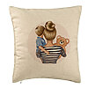 Perna Decorativa, Model Mommy's Boy, 40x40 cm, Bej, Husa Detasabila, Burduf 7 Perna Decorativa