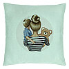 Perna Decorativa, Model Mommy's Boy, 40x40 cm, Verde Menta, Husa Detasabila, Burduf 22 Perna Decorativa