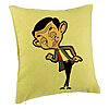 Perna Decorativa, Model Mr Bean, 40x40 cm, Verde, Husa Detasabila, Burduf 7 Perna Decorativa