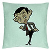 Perna Decorativa, Model Mr Bean, 40x40 cm, Verde Menta, Husa Detasabila, Burduf 22 Perna Decorativa
