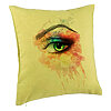 Perna Decorativa, Model Multicolor Eye, 40x40 cm, Verde, Husa Detasabila, Burduf 7 Perna Decorativa