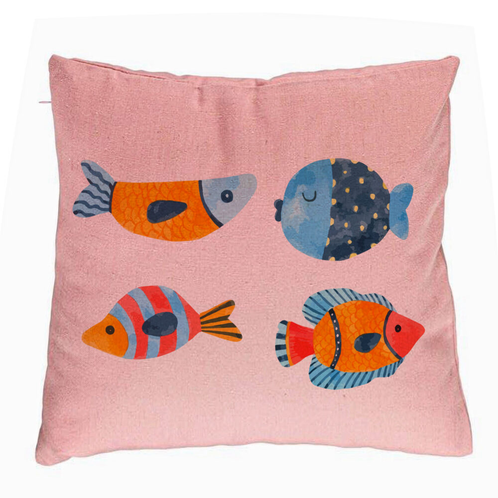 Perna Decorativa, Model Multicolor Pesti, 40x40 cm, Roz, Husa Detasabila, Burduf 5 Perna Decorativa
