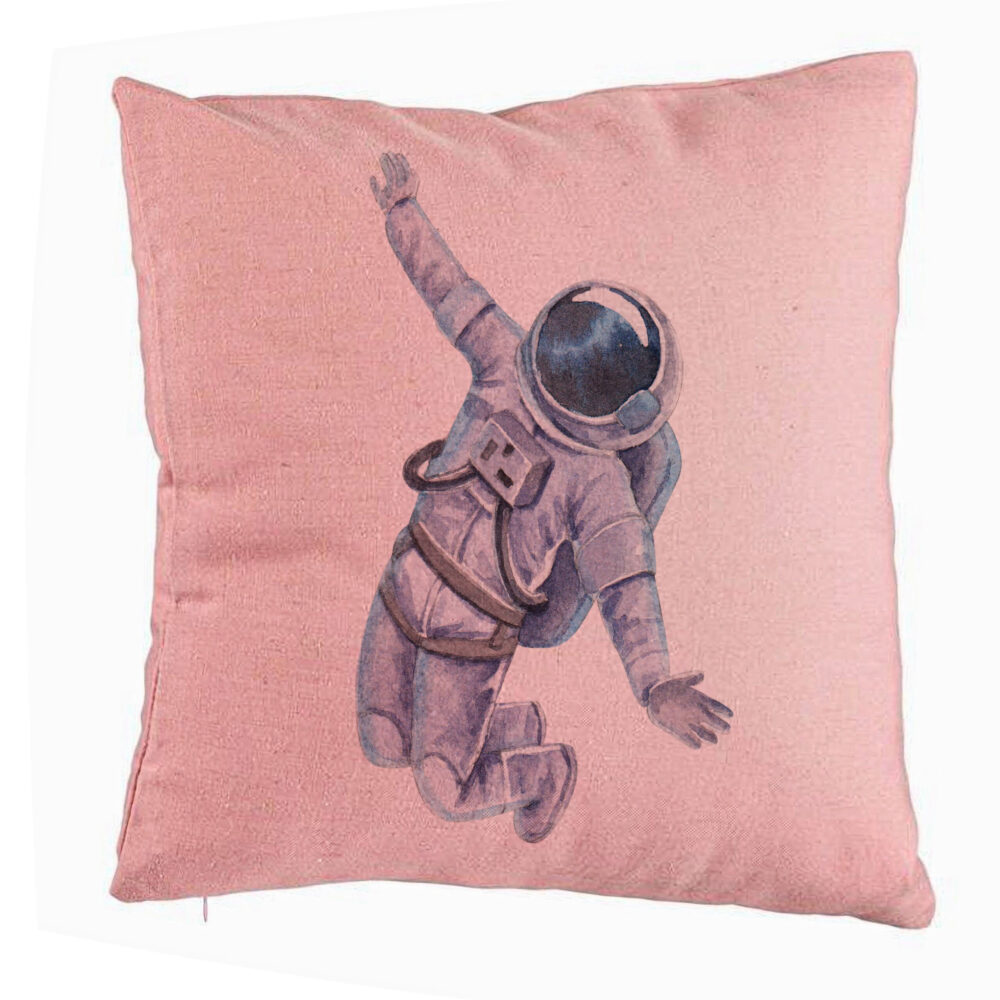 Perna Decorativa, Model On the Moon, 40x40 cm, Roz, Husa Detasabila, Burduf 5 Perna Decorativa