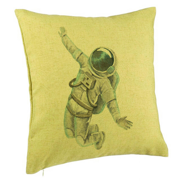 Perna Decorativa, Model On the Moon, 40x40 cm, Verde, Husa Detasabila, Burduf 5 Perna Decorativa