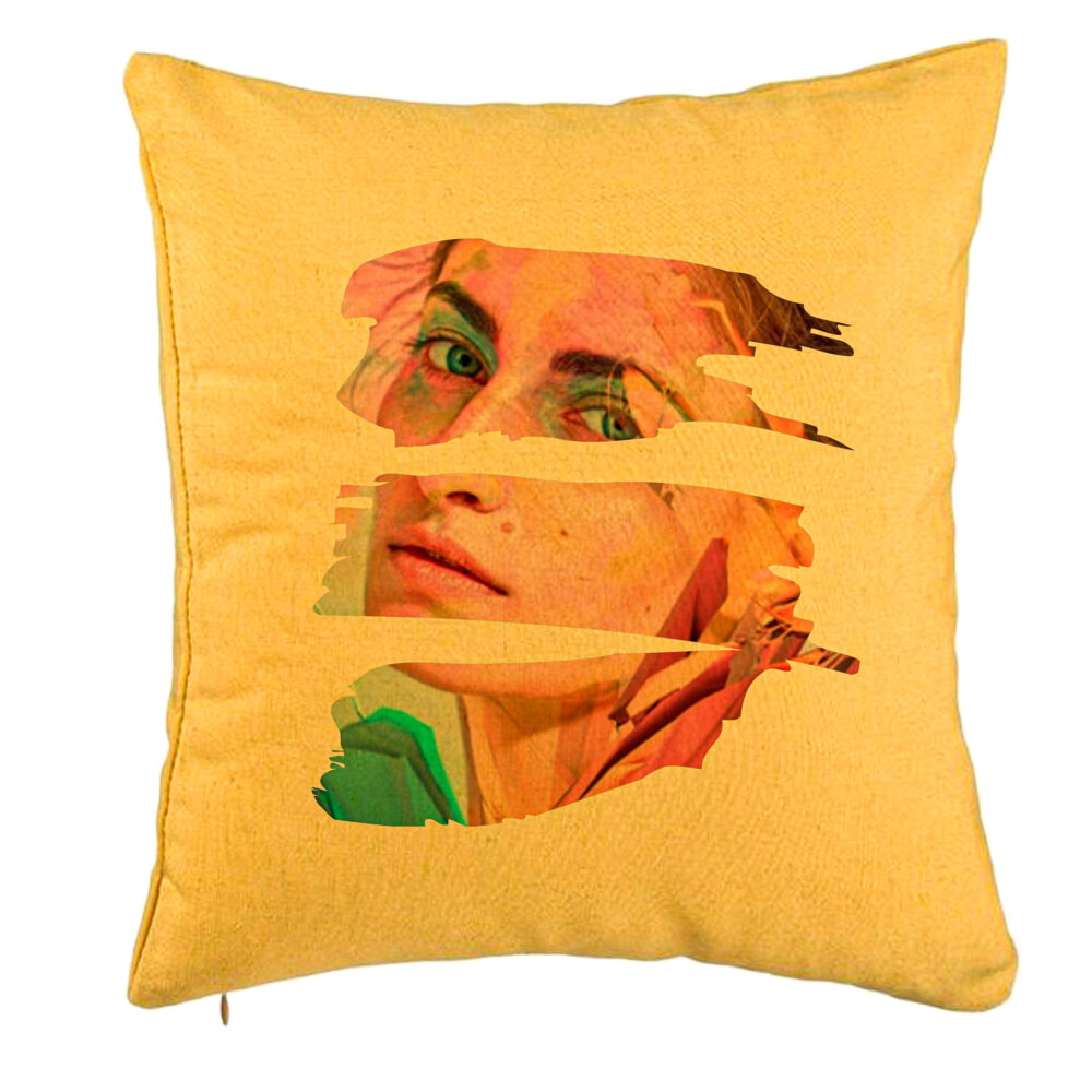 Perna Decorativa, Model Photo Art, 40x40 cm, Galben, Husa Detasabila, Burduf 5 Perna Decorativa