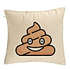 Perna Decorativa, Model Poo Emoji, 40x40 cm, Bej, Husa Detasabila, Burduf 7 Perna Decorativa