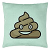 Perna Decorativa, Model Poo Emoji, 40x40 cm, Verde Menta, Husa Detasabila, Burduf 22 Perna Decorativa