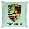 Perna Decorativa, Model Porsche, 40x40 cm, Verde Menta, Husa Detasabila, Burduf 22 Perna Decorativa