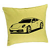 Perna Decorativa, Model Porsche 911, 40x40 cm, Verde, Husa Detasabila, Burduf 7 Perna Decorativa