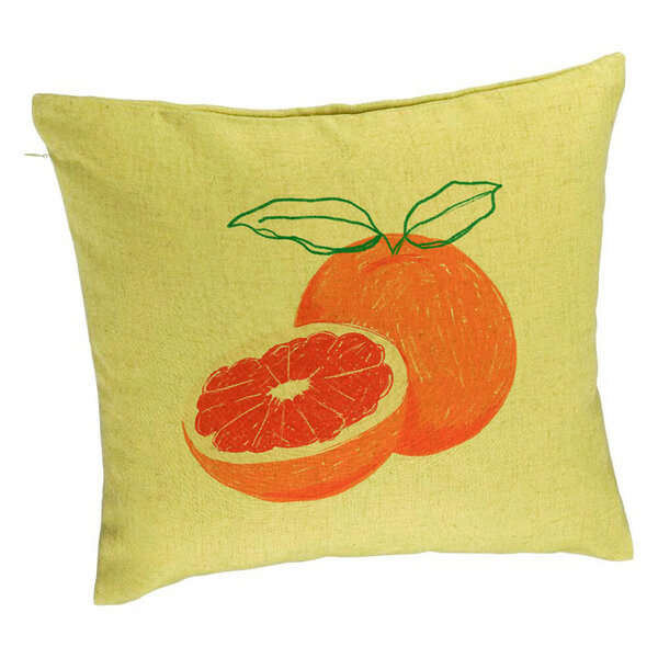 Perna Decorativa, Model Portocale, 40x40 cm, Verde, Husa Detasabila, Burduf 5 Perna Decorativa