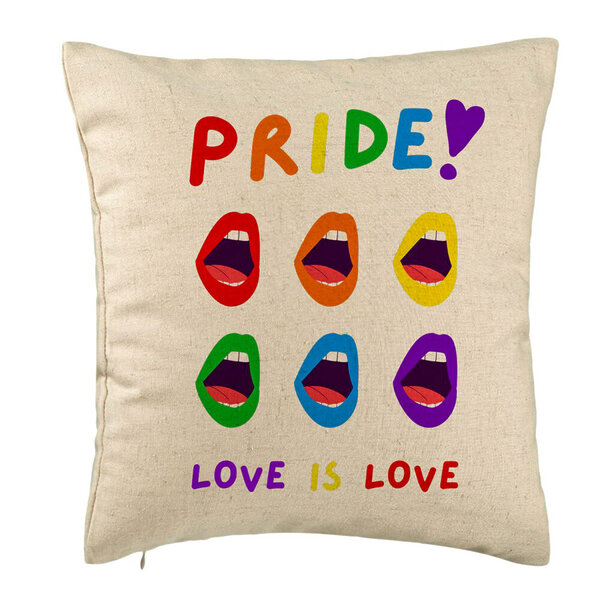 Perna Decorativa, Model Pride, 40x40 cm, Bej, Husa Detasabila, Burduf 5 Perna Decorativa