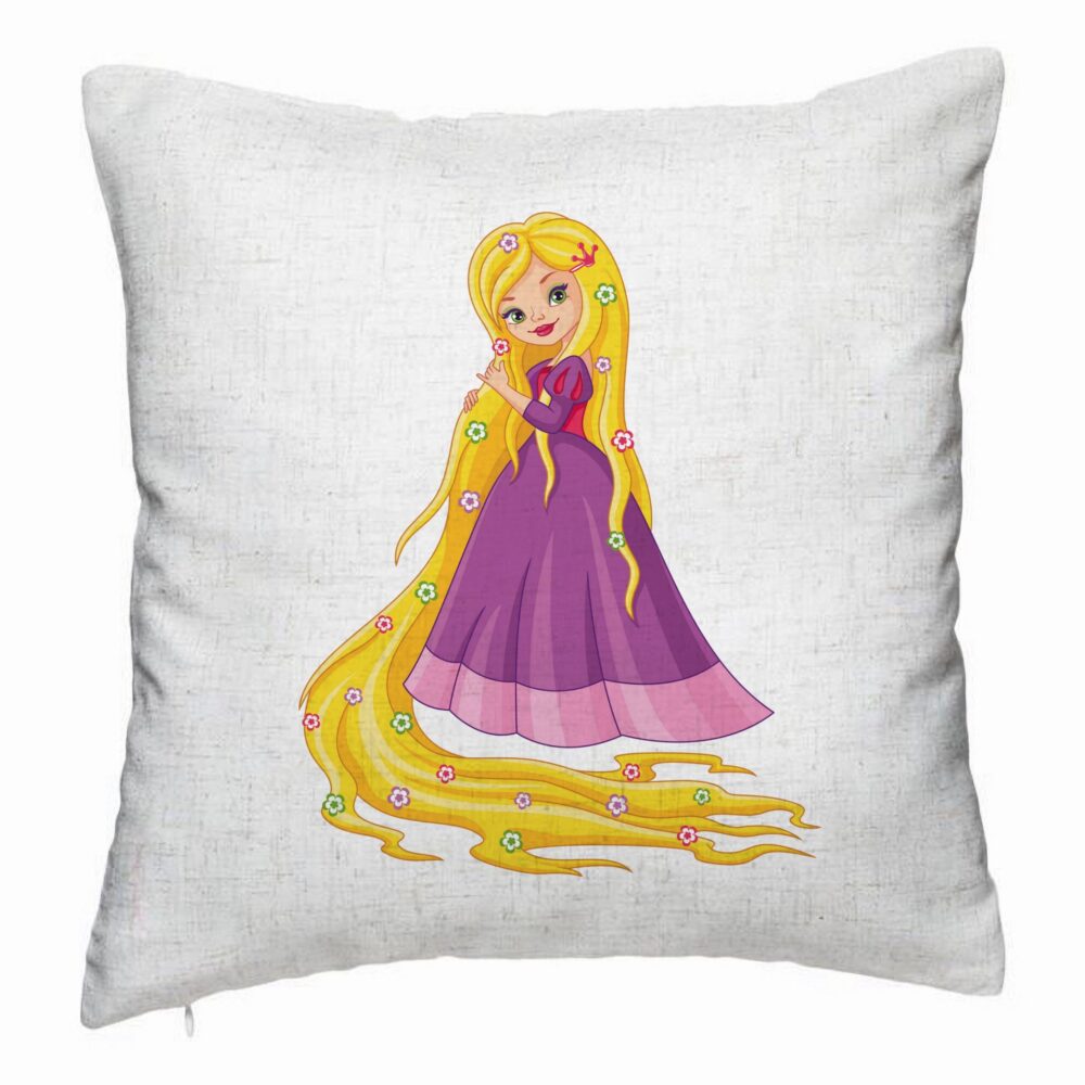 Perna Decorativa, Model Printesa Rochie Mov, 40x40 cm, Alb Murdar, Husa Detasabila, Burduf 5 Perna Decorativa