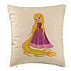 Perna Decorativa, Model Printesa Rochie Mov, 40x40 cm, Bej, Husa Detasabila, Burduf 7 Perna Decorativa