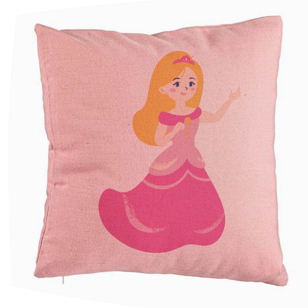 Perna Decorativa, Model Printesa Roz, 40x40 cm, Roz, Husa Detasabila, Burduf 5 Perna Decorativa
