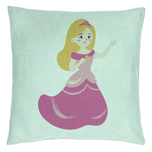 Perna Decorativa, Model Printesa Verde Menta, 40x40 cm, Verde Menta, Husa Detasabila, Burduf 15 Perna Decorativa