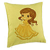Perna Decorativa, Model Printesa cu Coroana, 40x40 cm, Verde, Husa Detasabila, Burduf 7 Perna Decorativa