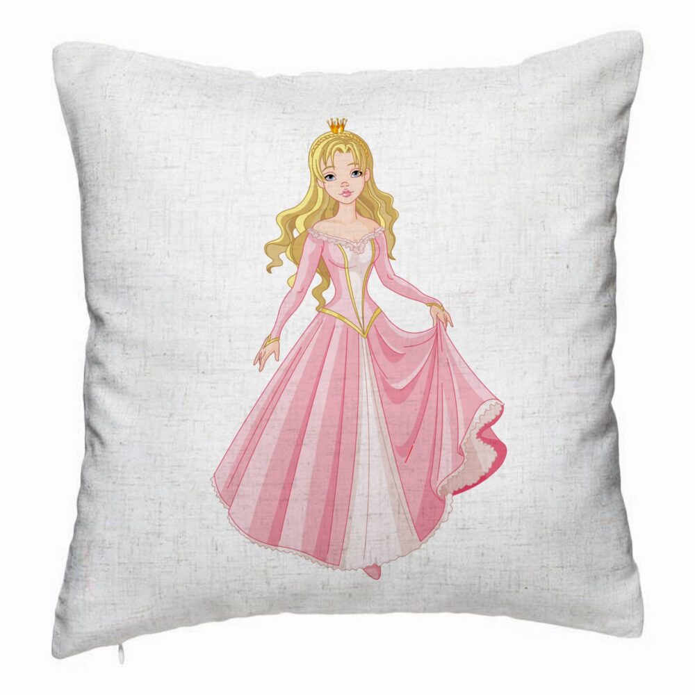 Perna Decorativa, Model Printesa de Aur, 40x40 cm, Alb Murdar, Husa Detasabila, Burduf 5 Perna Decorativa