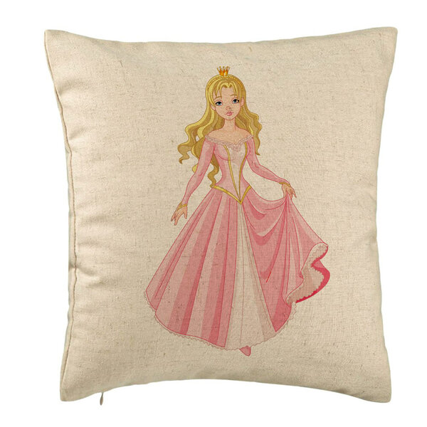 Perna Decorativa, Model Printesa de Aur, 40x40 cm, Bej, Husa Detasabila, Burduf 5 Perna Decorativa