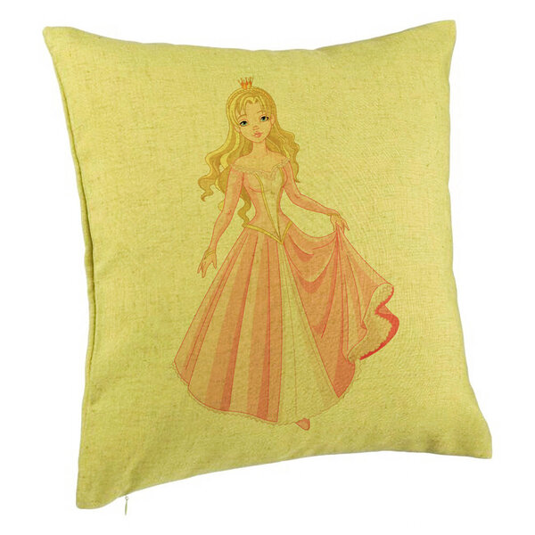 Perna Decorativa, Model Printesa de Aur, 40x40 cm, Verde, Husa Detasabila, Burduf 5 Perna Decorativa