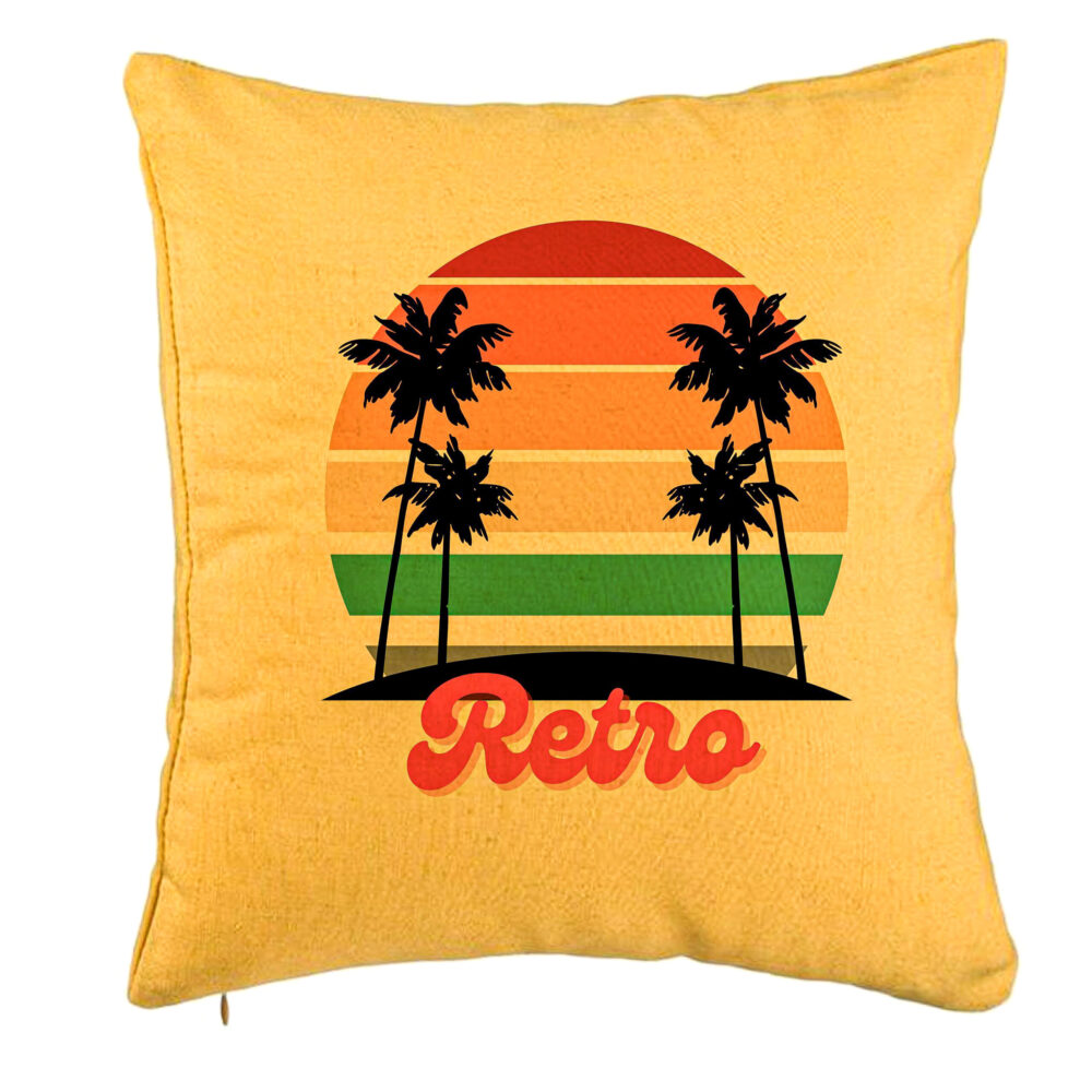 Perna Decorativa, Model Retro, 40x40 cm, Galben, Husa Detasabila, Burduf 5 Perna Decorativa