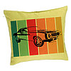 Perna Decorativa, Model Retro Car, 40x40 cm, Verde, Husa Detasabila, Burduf 7 Perna Decorativa