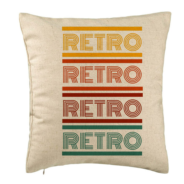 Perna Decorativa, Model Retro Colors, 40x40 cm, Bej, Husa Detasabila, Burduf 5 Perna Decorativa