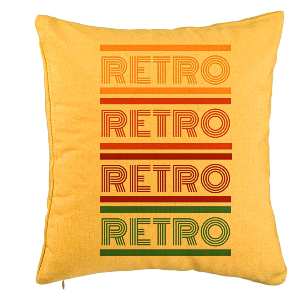 Perna Decorativa, Model Retro Colors, 40x40 cm, Galben, Husa Detasabila, Burduf 5 Perna Decorativa