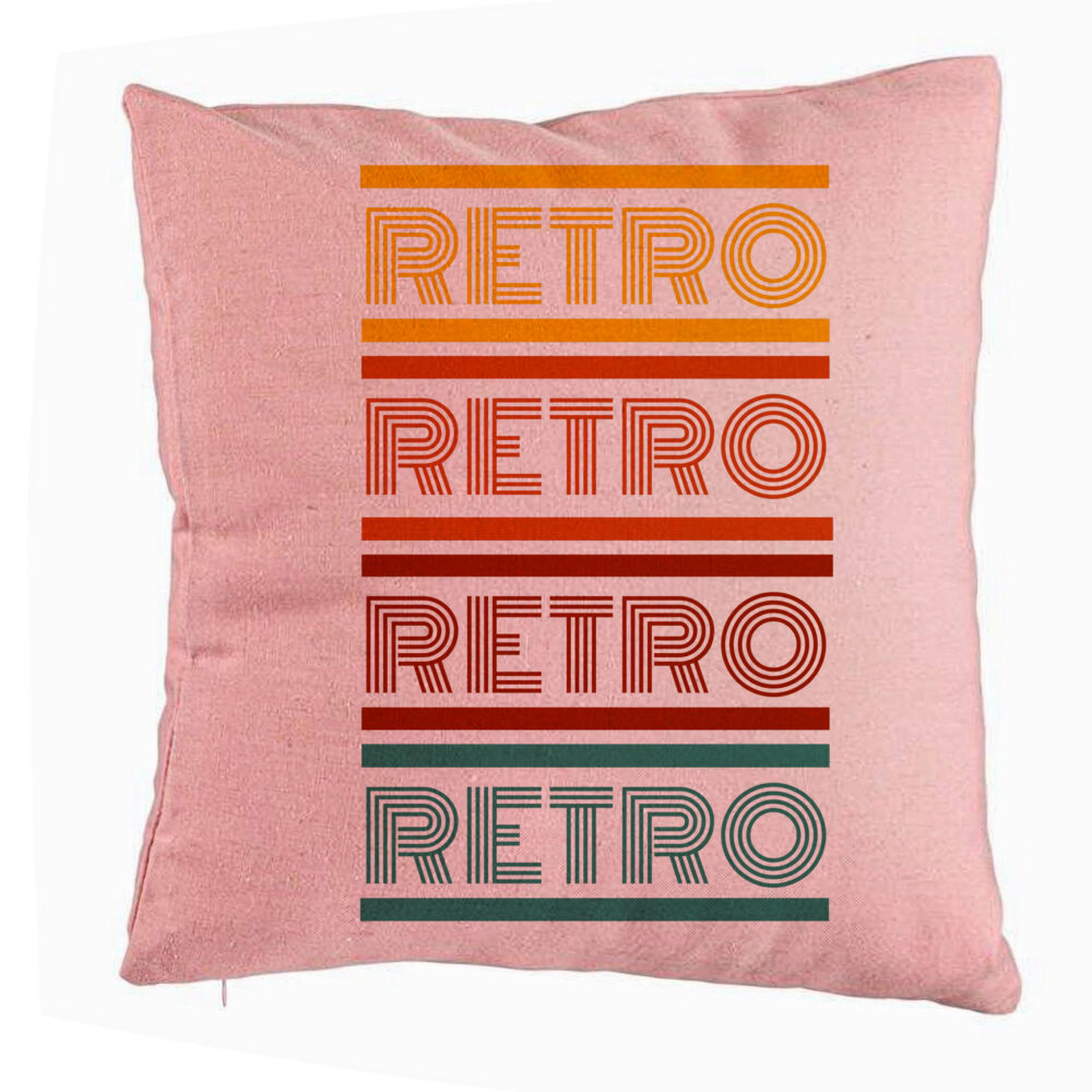 Perna Decorativa, Model Retro Colors, 40x40 cm, Roz, Husa Detasabila, Burduf 5 Perna Decorativa