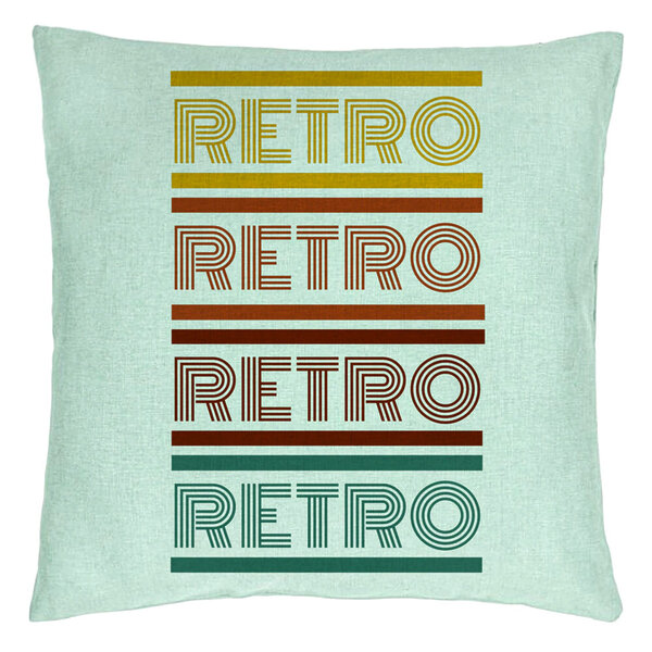 Perna Decorativa, Model Retro Colors, 40x40 cm, Verde Menta, Husa Detasabila, Burduf 15 Perna Decorativa