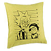 Perna Decorativa, Model Rick and Morty, 40x40 cm, Verde, Husa Detasabila, Burduf 7 Perna Decorativa