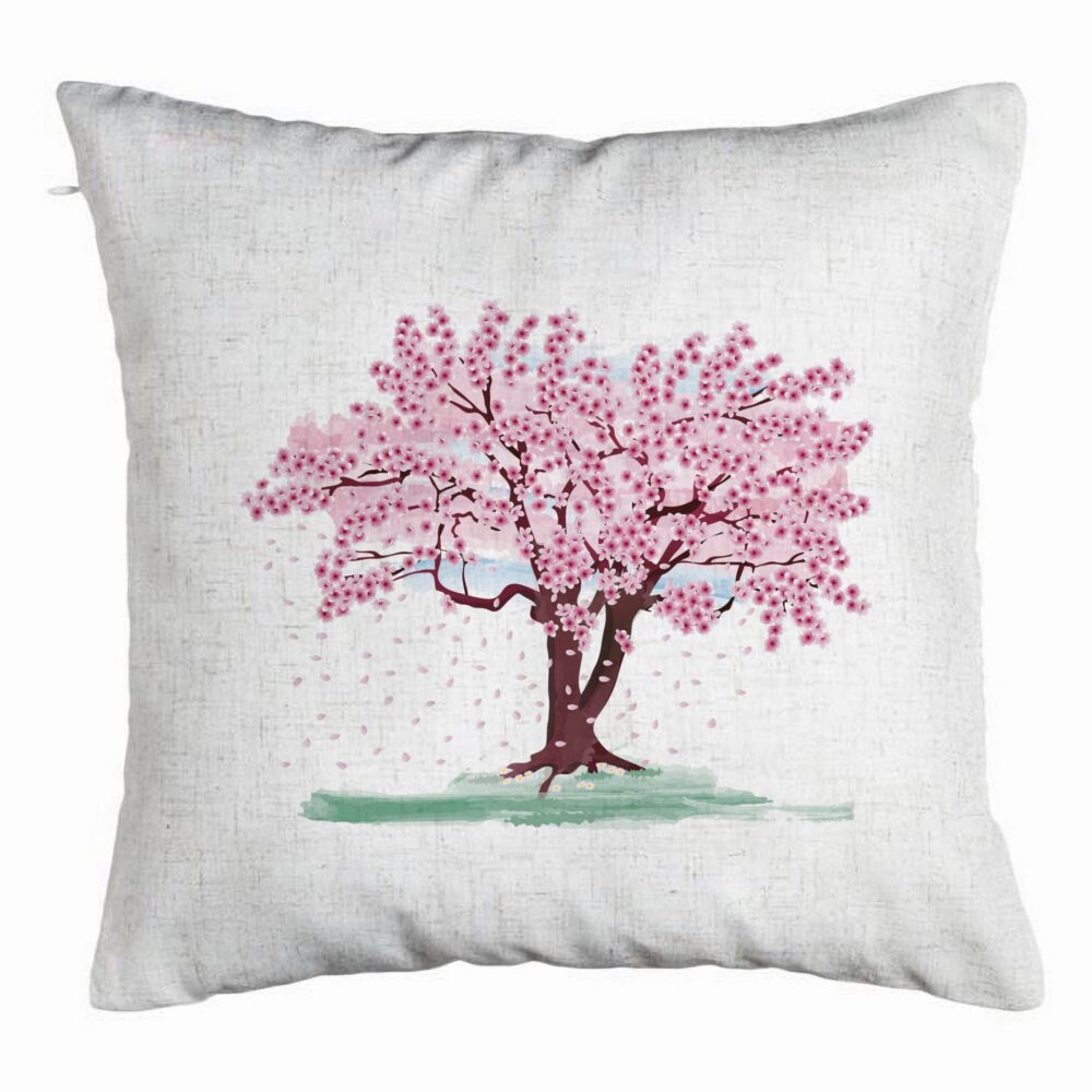 Perna Decorativa, Model Rose Tree, 40x40 cm, Alb Murdar, Husa Detasabila, Burduf 5 Perna Decorativa