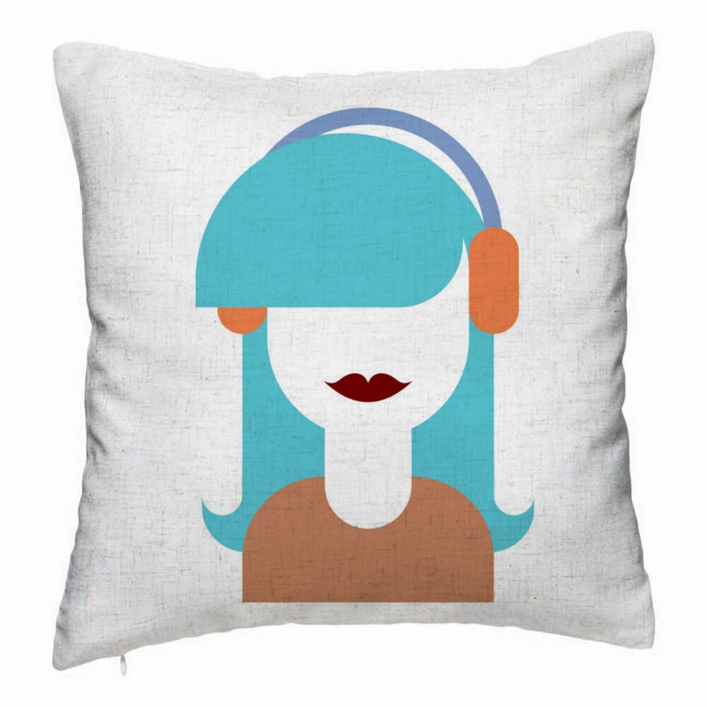 Perna Decorativa, Model Seen, 40x40 cm, Alb Murdar, Husa Detasabila, Burduf 5 Perna Decorativa