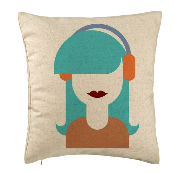 Perna Decorativa, Model Seen, 40x40 cm, Bej, Husa Detasabila, Burduf 5 Perna Decorativa