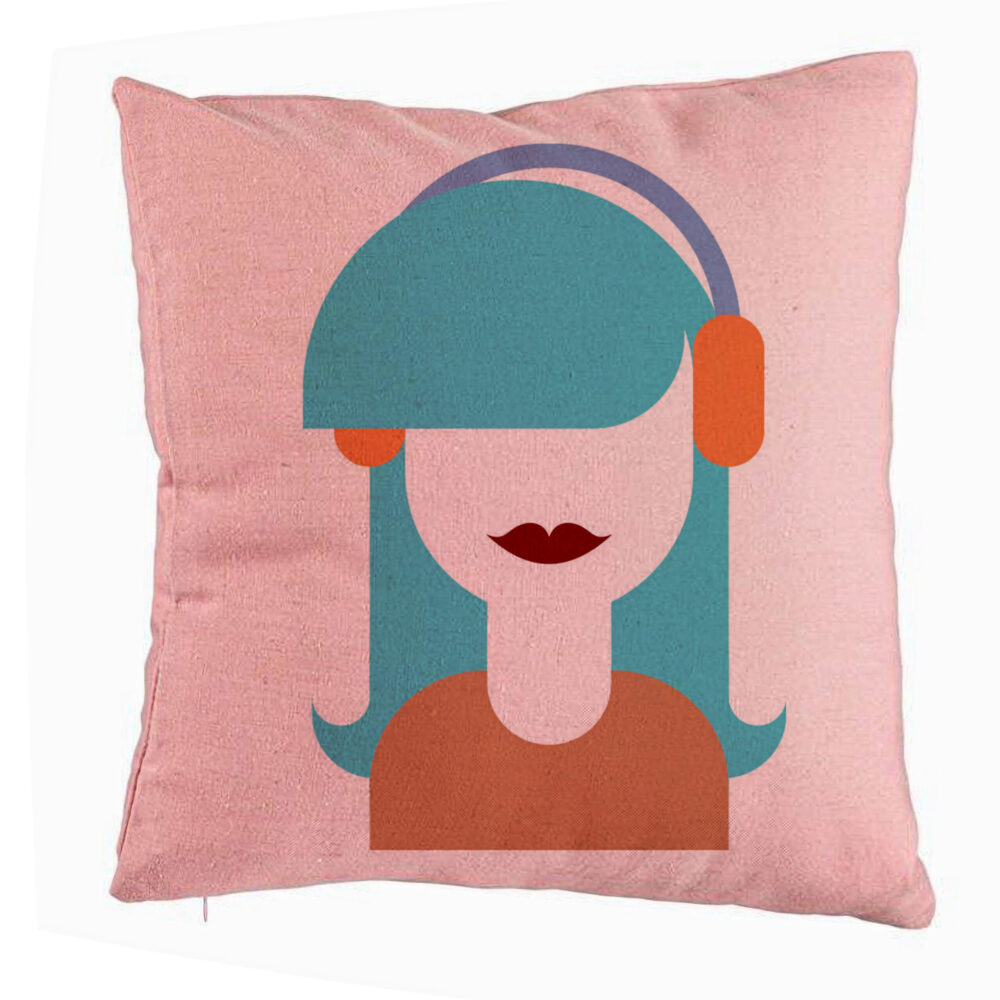 Perna Decorativa, Model Seen, 40x40 cm, Roz, Husa Detasabila, Burduf 5 Perna Decorativa