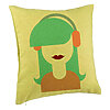 Perna Decorativa, Model Seen, 40x40 cm, Verde, Husa Detasabila, Burduf 7 Perna Decorativa