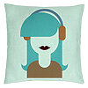 Perna Decorativa, Model Seen, 40x40 cm, Verde Menta, Husa Detasabila, Burduf 22 Perna Decorativa