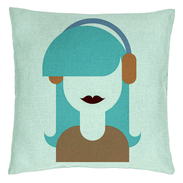 Perna Decorativa, Model Seen, 40x40 cm, Verde Menta, Husa Detasabila, Burduf 15 Perna Decorativa