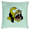 Perna Decorativa, Model Simpsons Homer 2, 40x40 cm, Verde Menta, Husa Detasabila, Burduf 22 Perna Decorativa