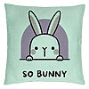 Perna Decorativa, Model So Bunny, 40x40 cm, Verde Menta, Husa Detasabila, Burduf 22 Perna Decorativa