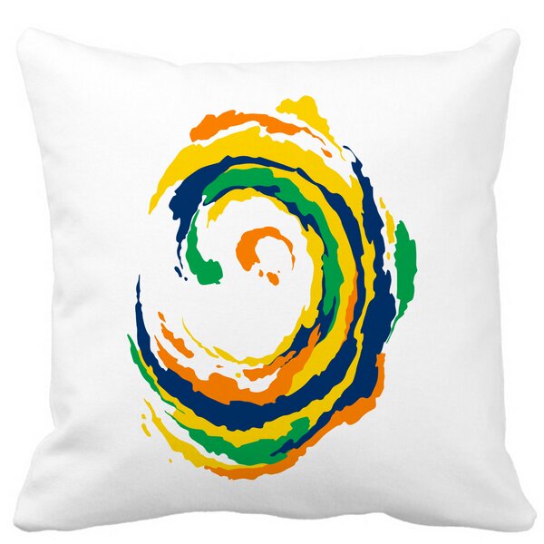 Perna Decorativa Model Spirala, MuIicolor, 40x40 cm, Alba, Mata, Husa Detasabila, Burduf 13 Perna Decorativa Model Spirala