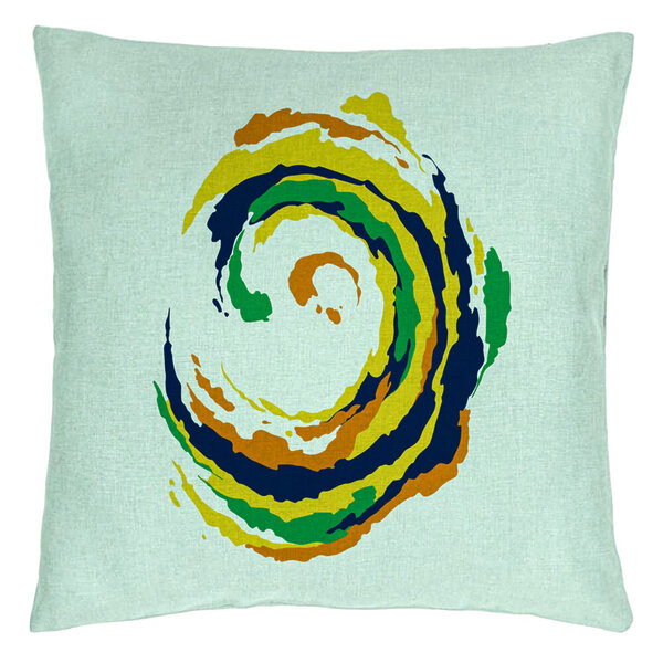 Perna Decorativa, Model Spirala, MuIicolor, 40x40 cm, Verde Menta, Husa Detasabila, Burduf 13 Perna Decorativa